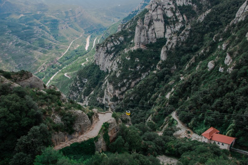Góry i klasztor Montserrat. Barcelona. Hiszpania
