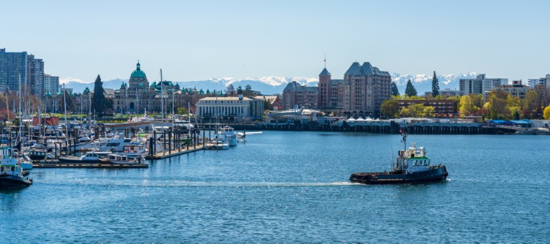Inner Harbour, Victoria, Wyspa Vancouver, Kolumbia Brytyjska, Kanada