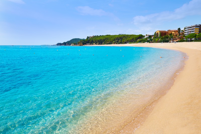 Plaża Platja de Fenals w Lloret de Mar, Costa Brava