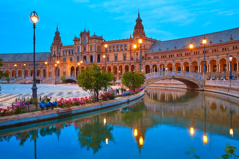 Plaza de España, Plac Hiszpański, Sewilla, Hiszpania 