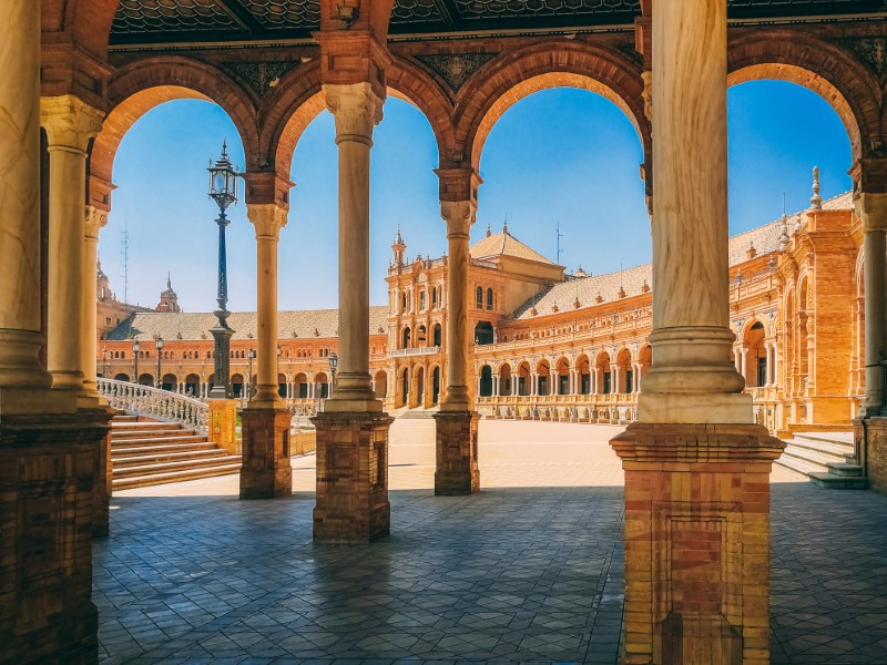 Plaza de España, Plac Hiszpański, Sewilla, Hiszpania