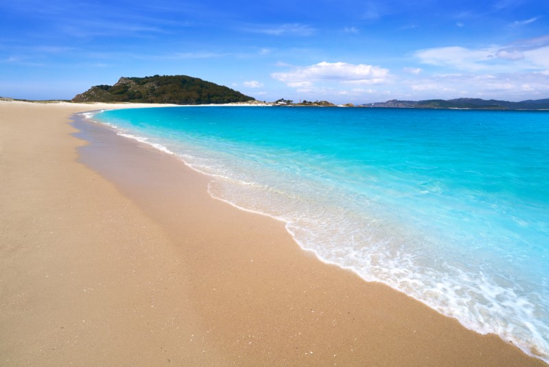 Wyspy Cíes, plaża Praia das Rodas, Hiszpania