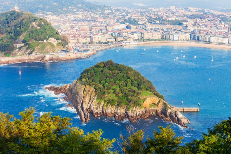 Wyspa Santa Clara i Donostia San Sebastian, Kraj Basków, Hiszpania